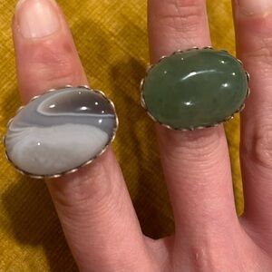 NWT Natural Stone Rings